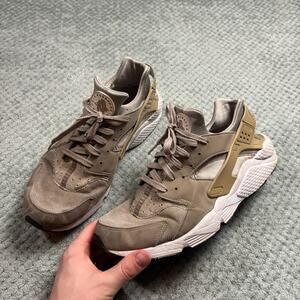 Nike Air Huarache Men's Tan Gold Running Casual Sneakers Sz 13